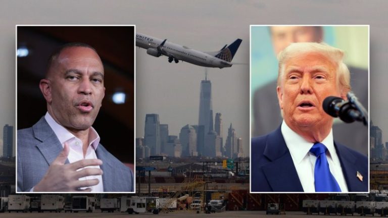 Hakeem Jeffries blames Trump for Newark Airport chaos, accuses White House of ‘breaking the FAA’