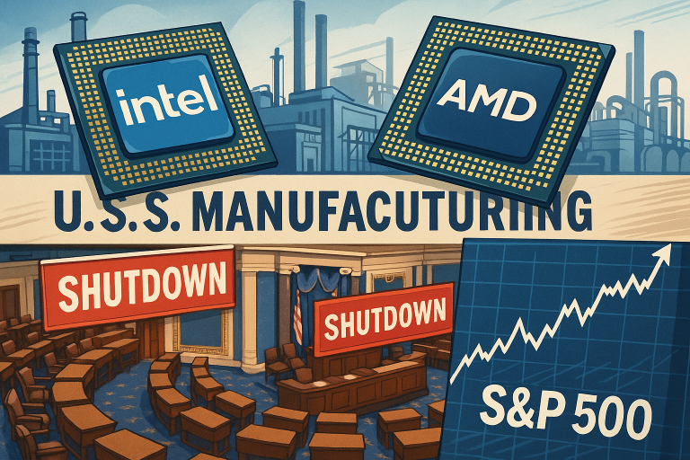 US digest: US govt shutdown continues, manufacturing slows, Intel AMD deal