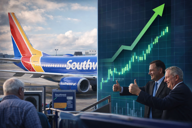 Southwest shares soar on fourfold profit-jump forecast as assigned seating kicks in